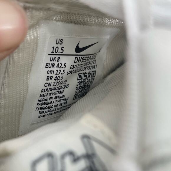 Nike Air Force 1 Pixel SE Leopard White Leather Sneakers Size 10.5 - Picture 7 of 7